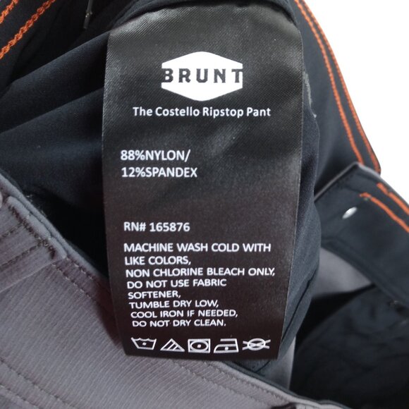 Brunt The Costello Ripstop Gray Pants Size 40 x 34 Stretch Technical Travel - Picture 11 of 11